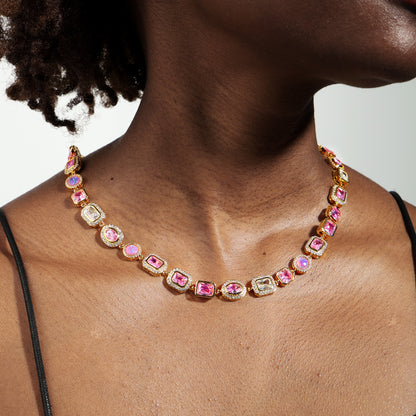 Amour Pink Solstice Gemstone Necklace Set