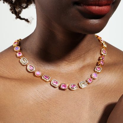 Amour Pink Solstice Gemstone Necklace Set