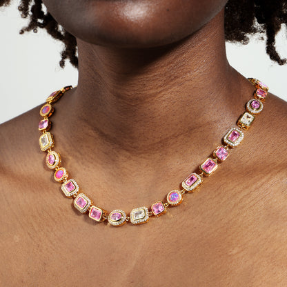 Amour Pink Solstice Gemstone Necklace Set