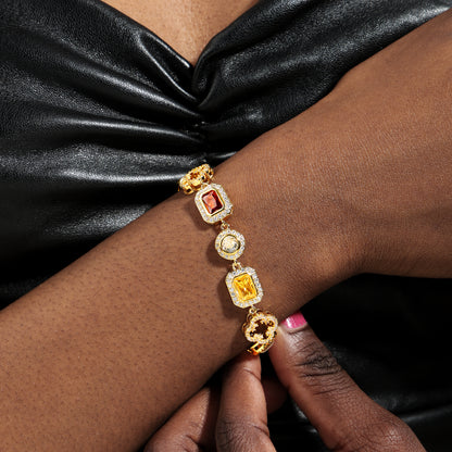 Iced Gemstone Bracelet