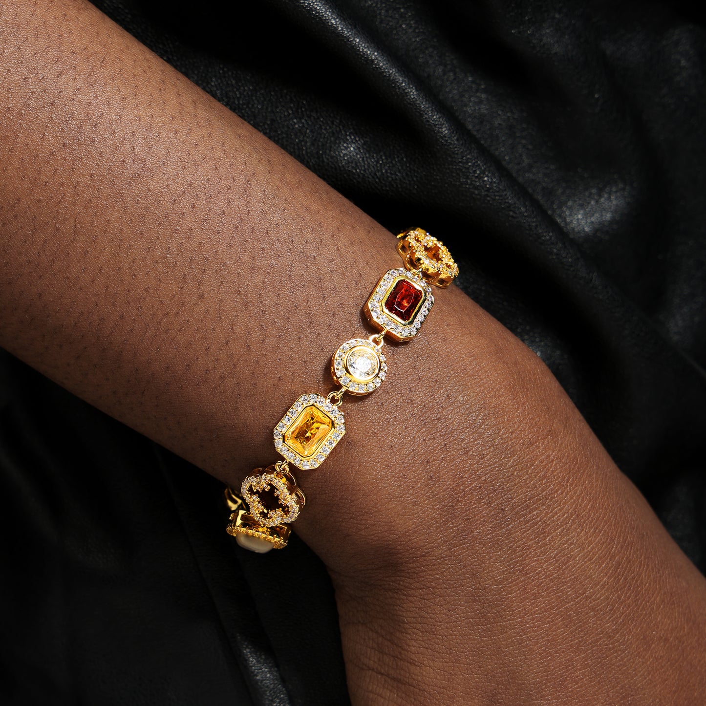 Iced Gemstone Bracelet