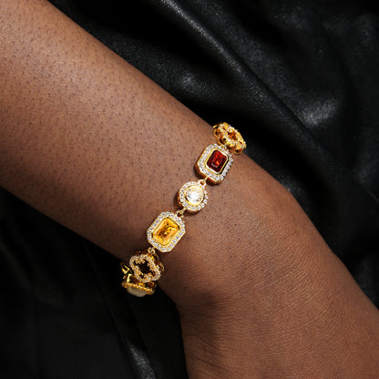 Iced Gemstone Bracelet