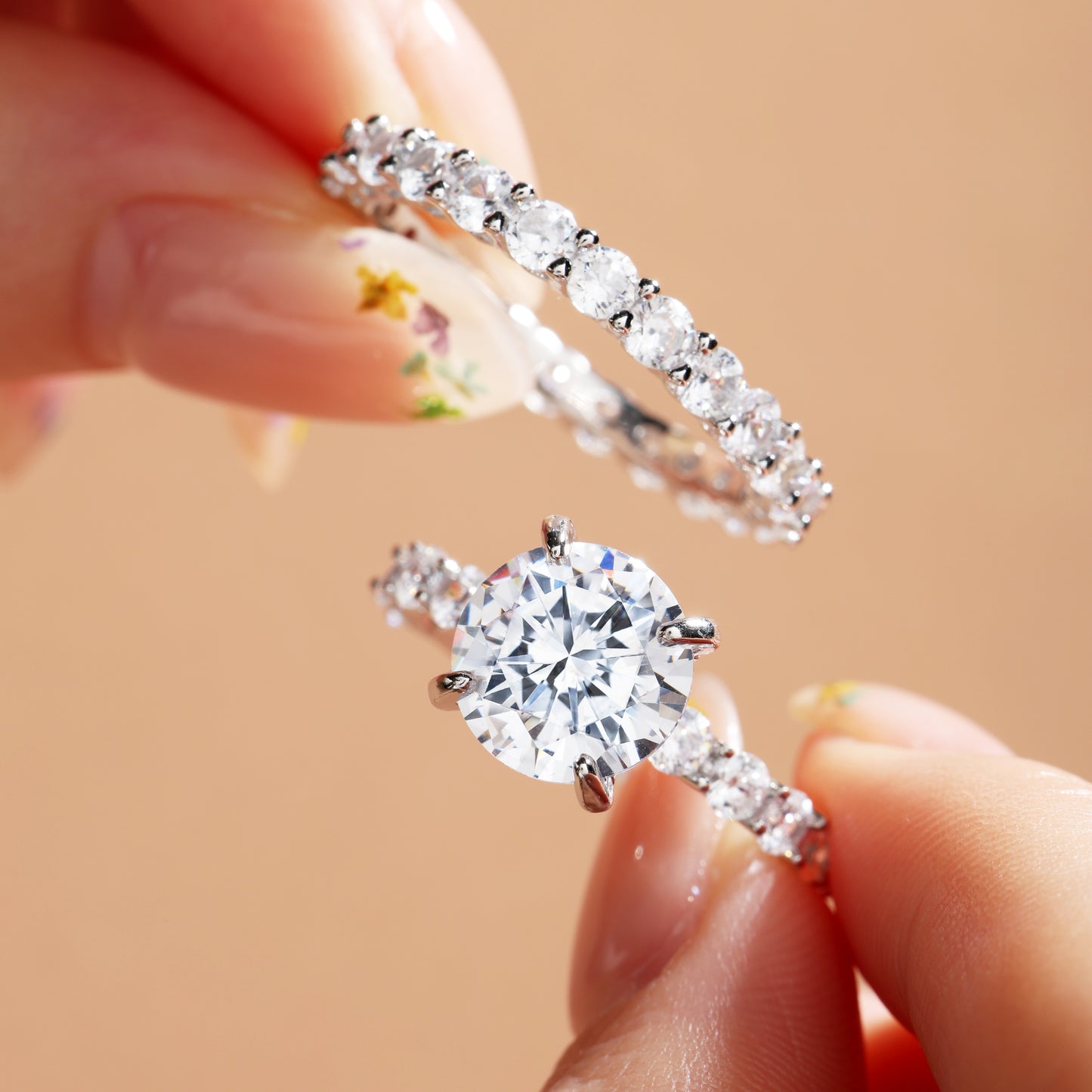 Luxury Round Cut Wedding Ring Set