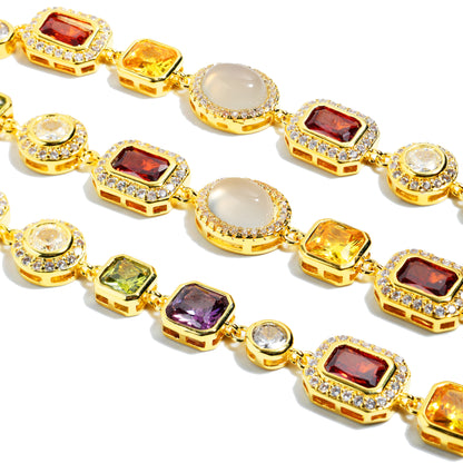 Beautiful Gemstone Set(Gemstone Necklace ＆ Bracelet)