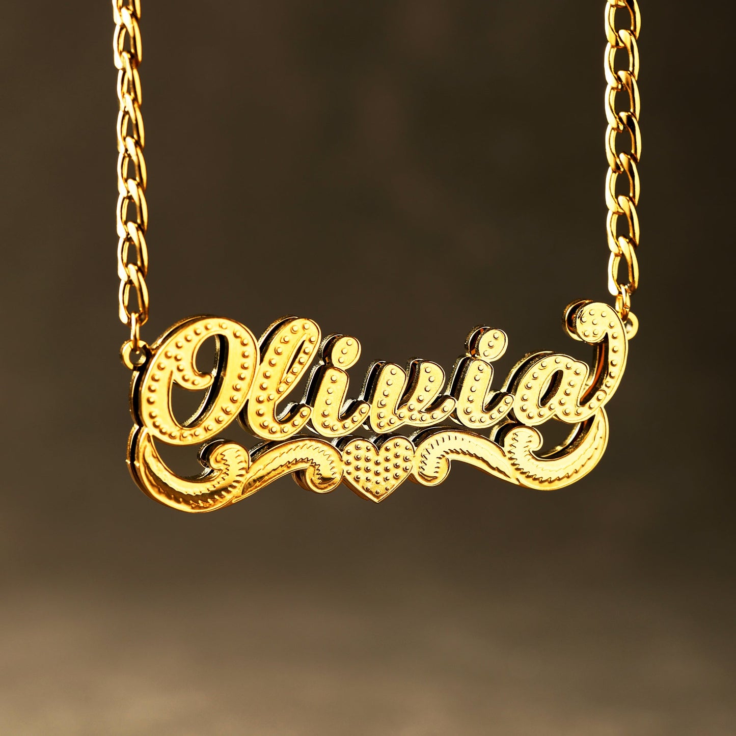 Double Plated Star Name Necklace