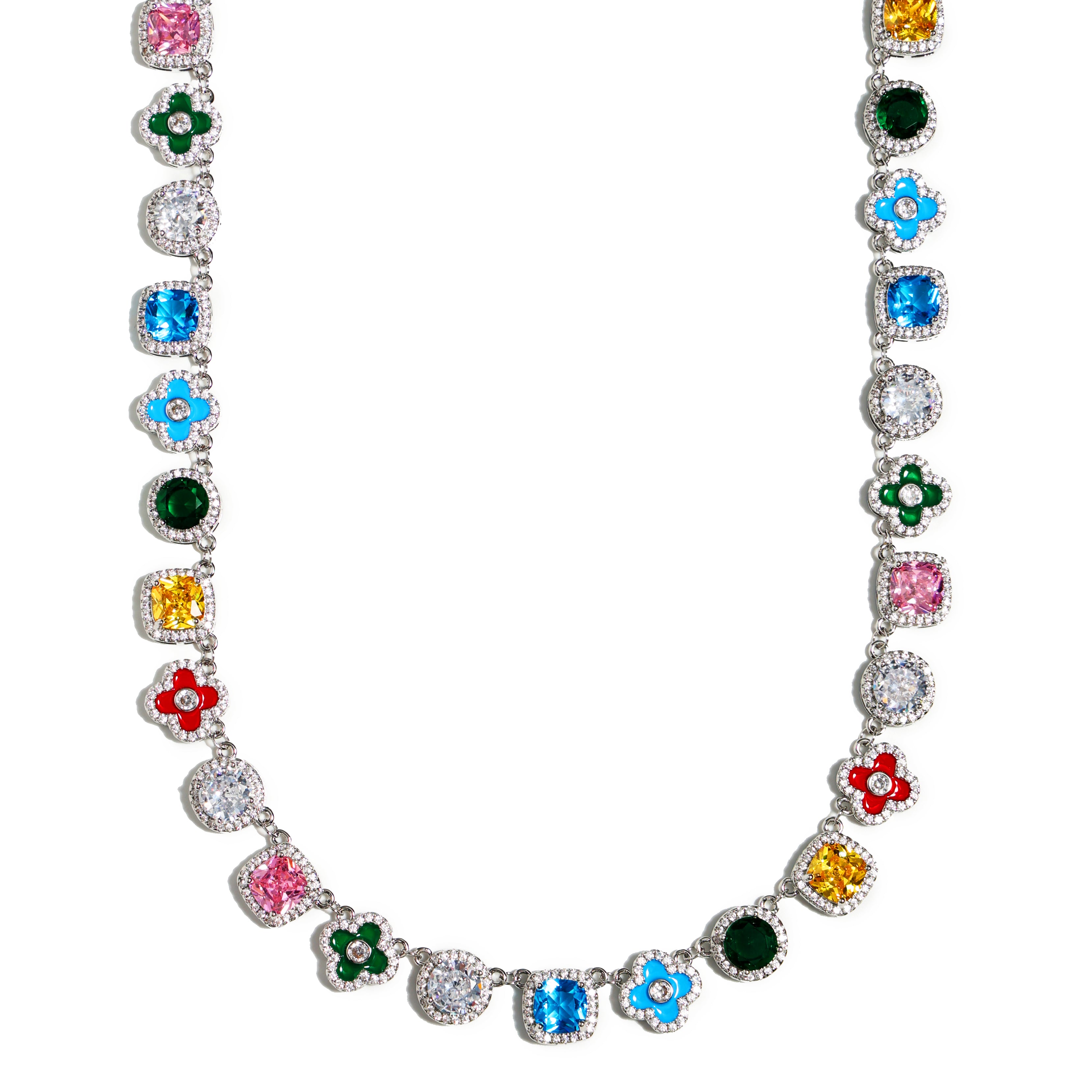 Mosaic Garden Gemstone Necklace – iceyqueen