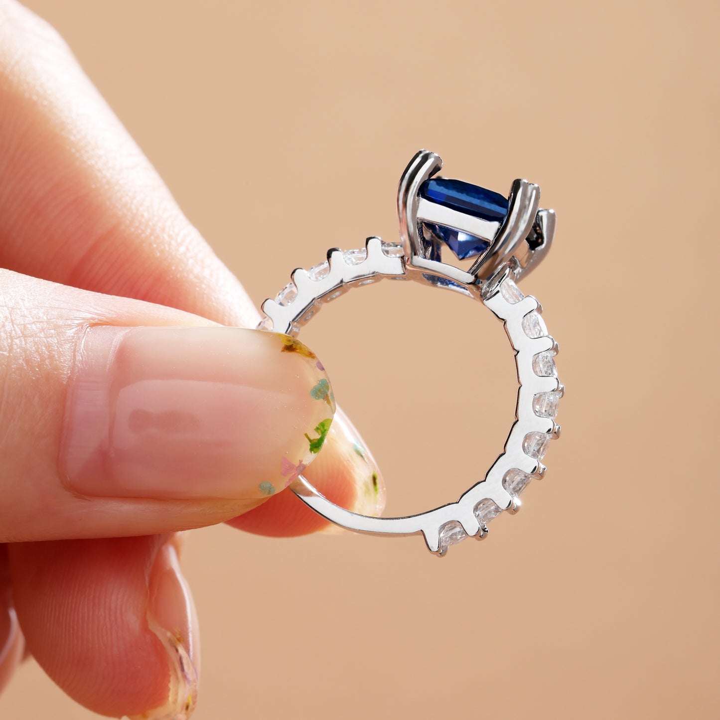 Honorable Asscher Cut Engagement Ring