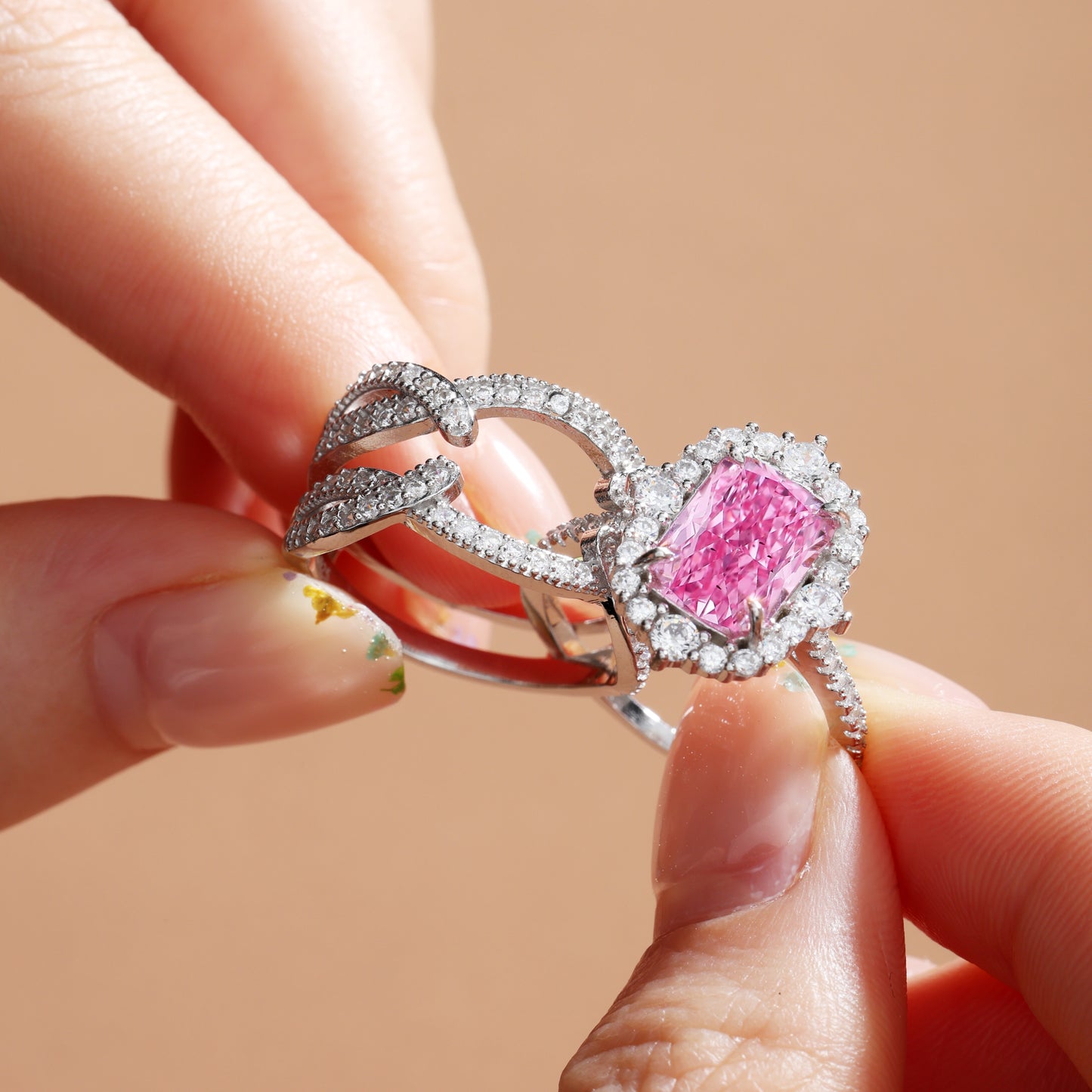 Interchangeable Halo Ring Set