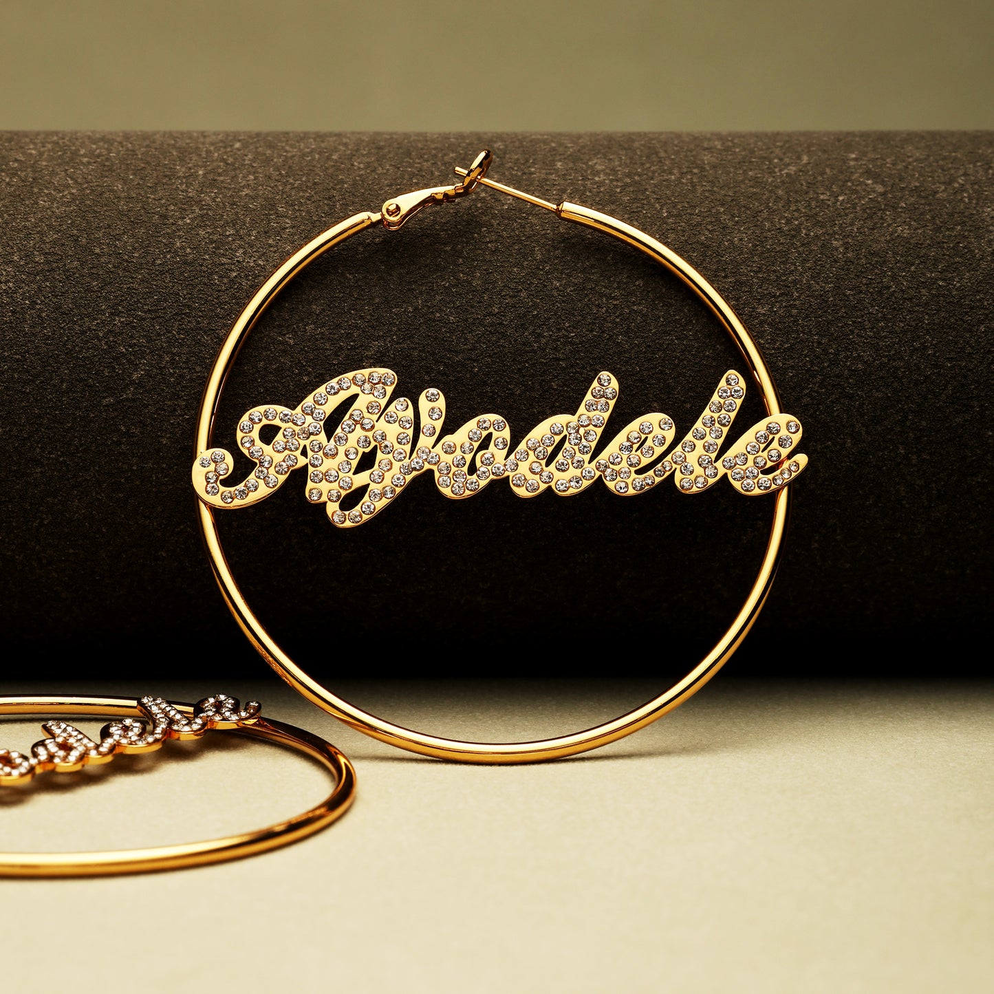 Fashion Big Hoop Name Earrings