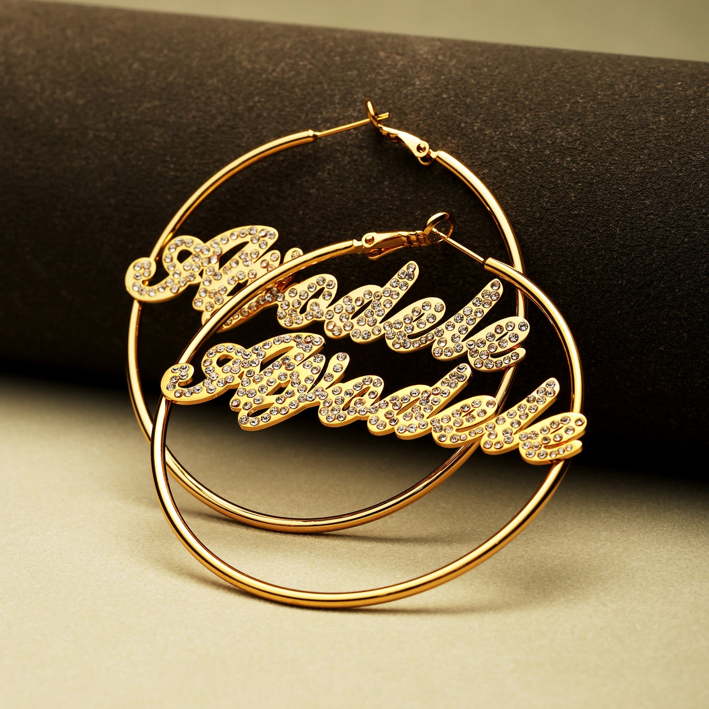 Fashion Big Hoop Name Earrings
