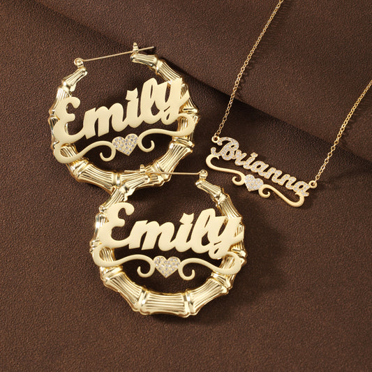Diamond Script Diadem Custom Name Set
