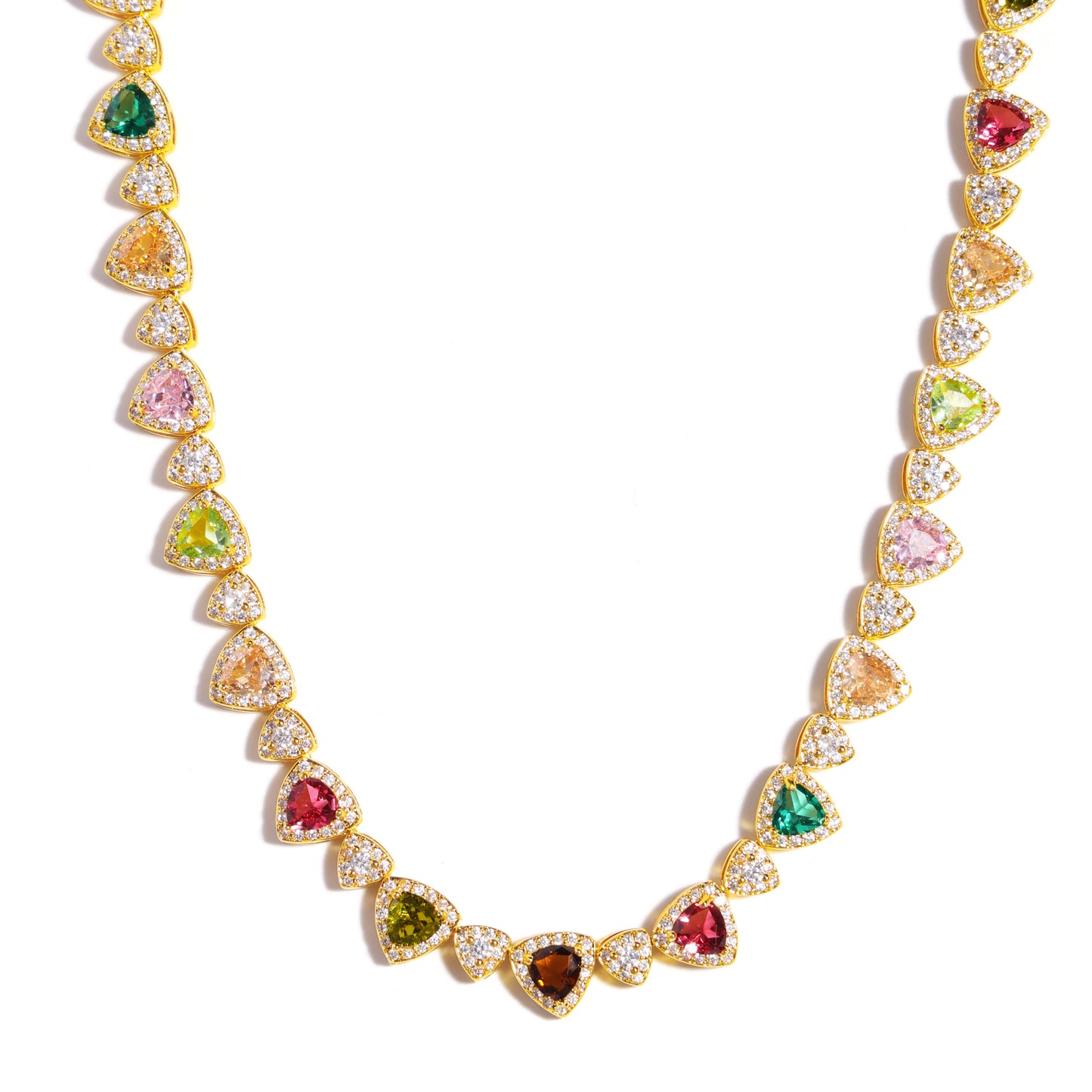 Heart Cut Tourmaline Gemstone Set (Unisex Necklace ＆ Bracelet)