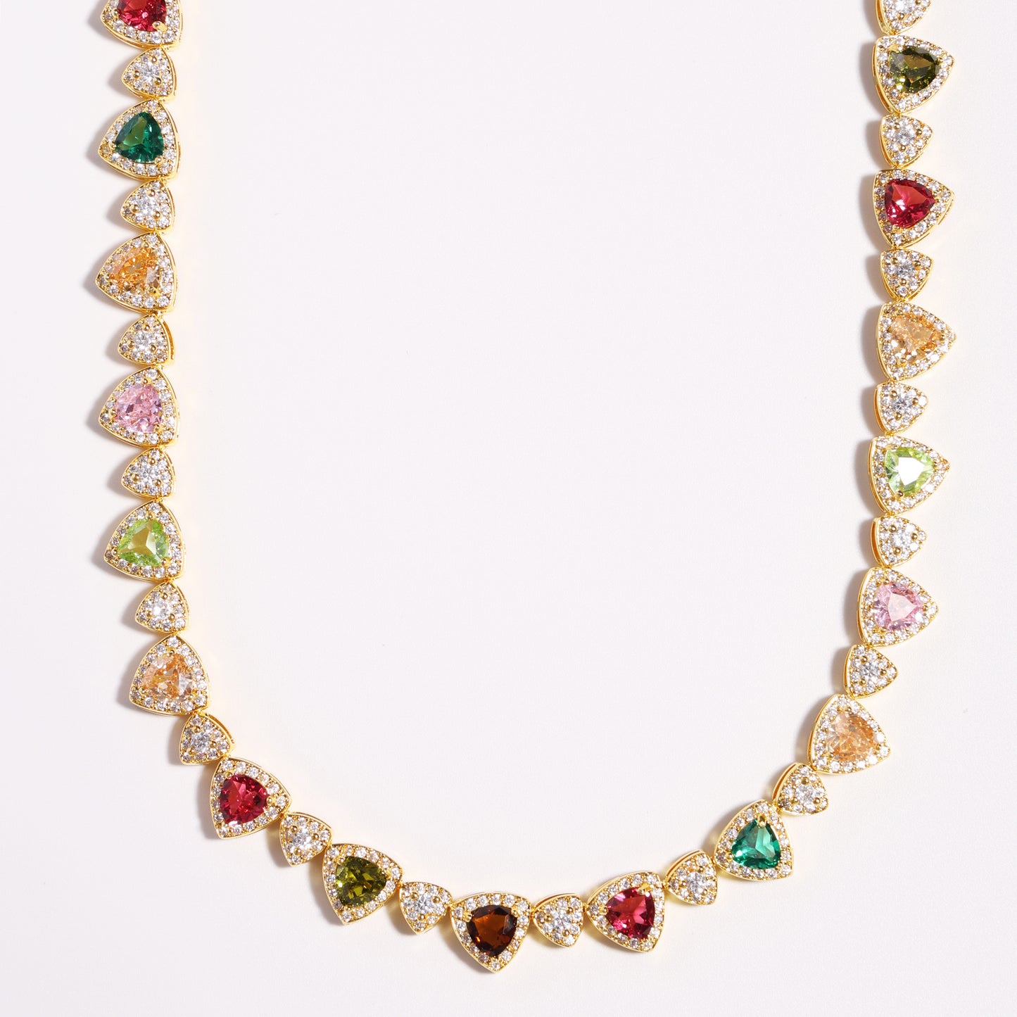 Heart Cut Tourmaline Gemstone Set (Unisex Necklace ＆ Bracelet)