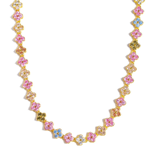 Blossom Tourmaline Gemstone Necklace