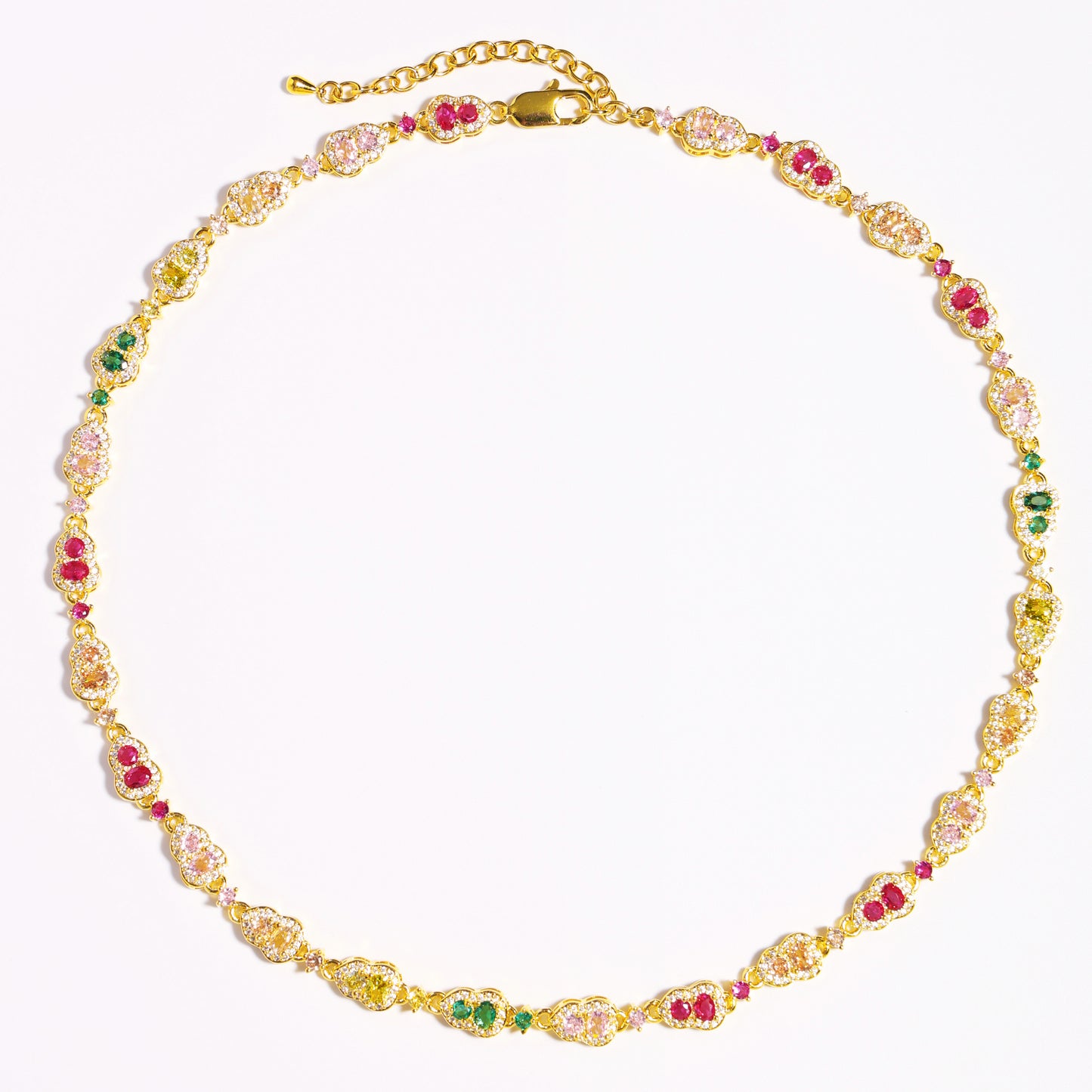 Fortune's Chalice: Gourd-Cut Tourmaline Gemstone Necklace Set