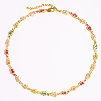 Fortune's Chalice: Gourd-Cut Tourmaline Gemstone Necklace Set