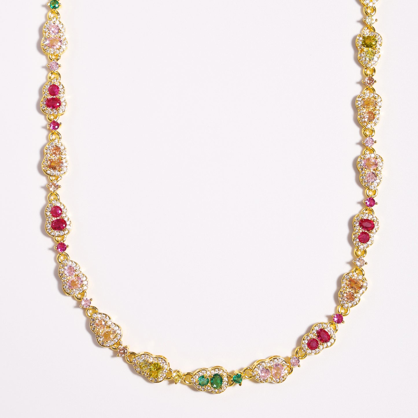 Fortune's Chalice: Gourd-Cut Tourmaline Gemstone Necklace Set