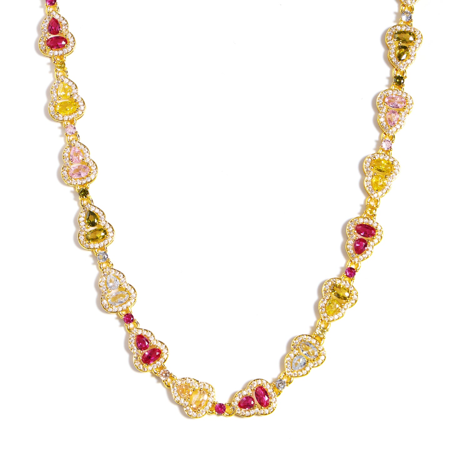 Rainbow Gourd Tourmaline Gemstone Bracelet