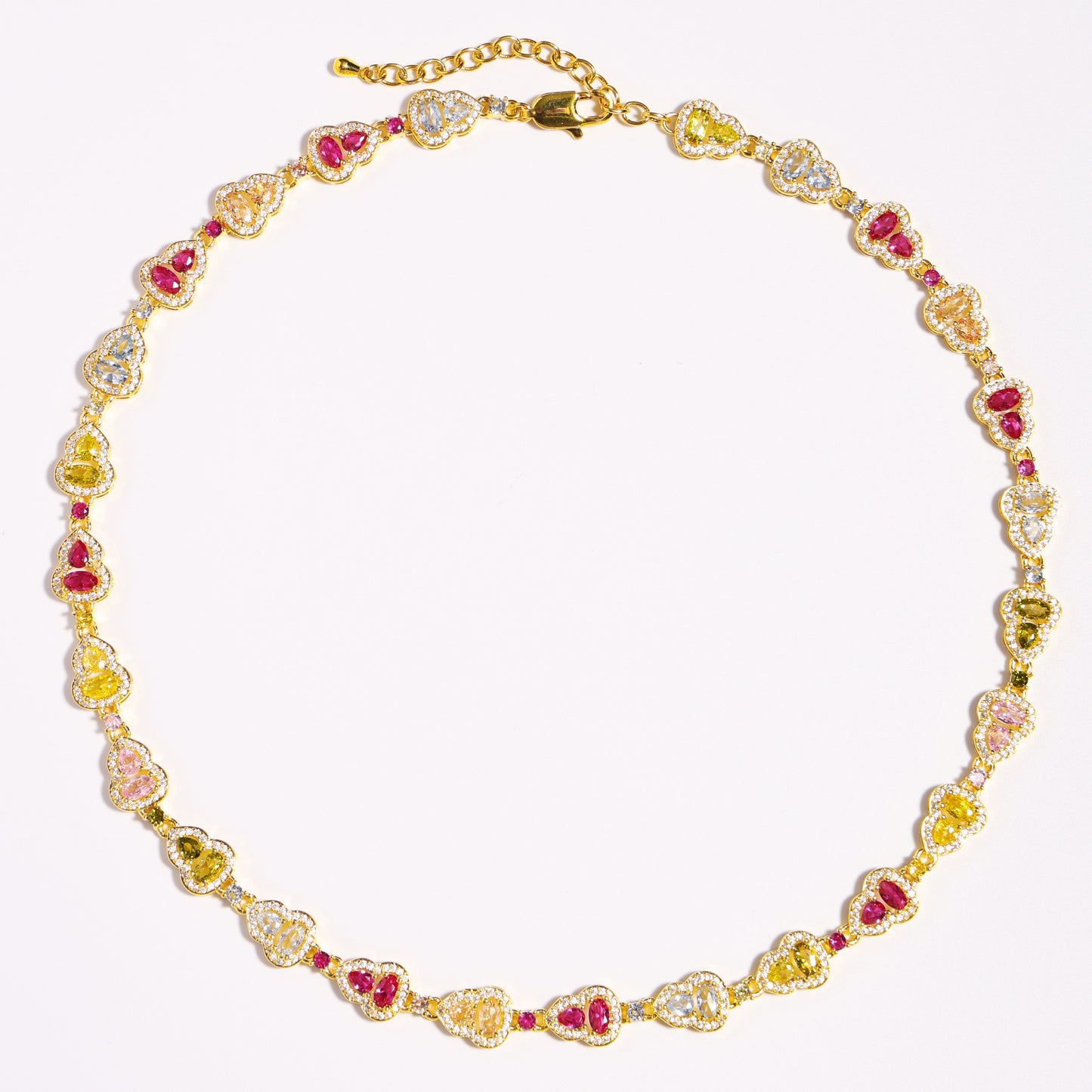 Rainbow Gourd Tourmaline Gemstone Bracelet