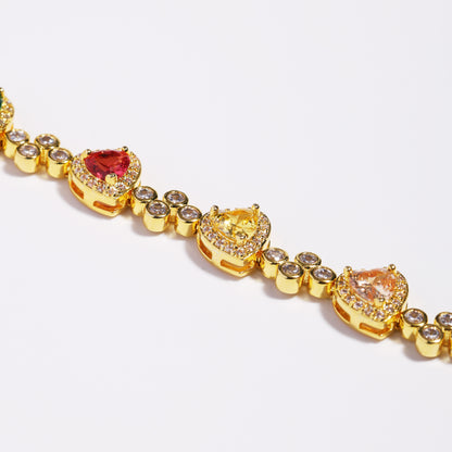 Heart Shaped Tourmaline Gemstone Necklace