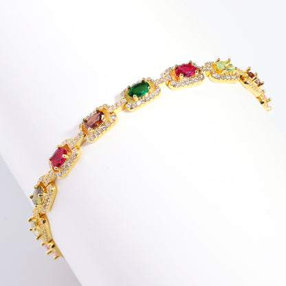 Prism Square-Cut Tourmaline Gemstone Necklace