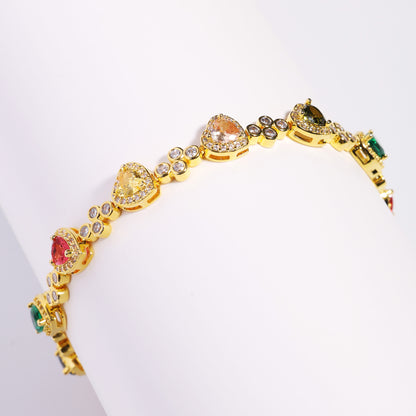 Heart Shaped Tourmaline Gemstone Necklace