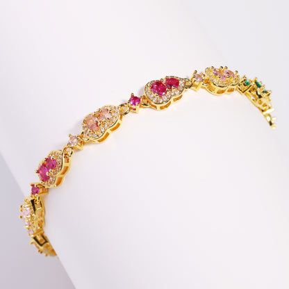 Fortune's Chalice: Gourd-Cut Tourmaline Gemstone Necklace Set