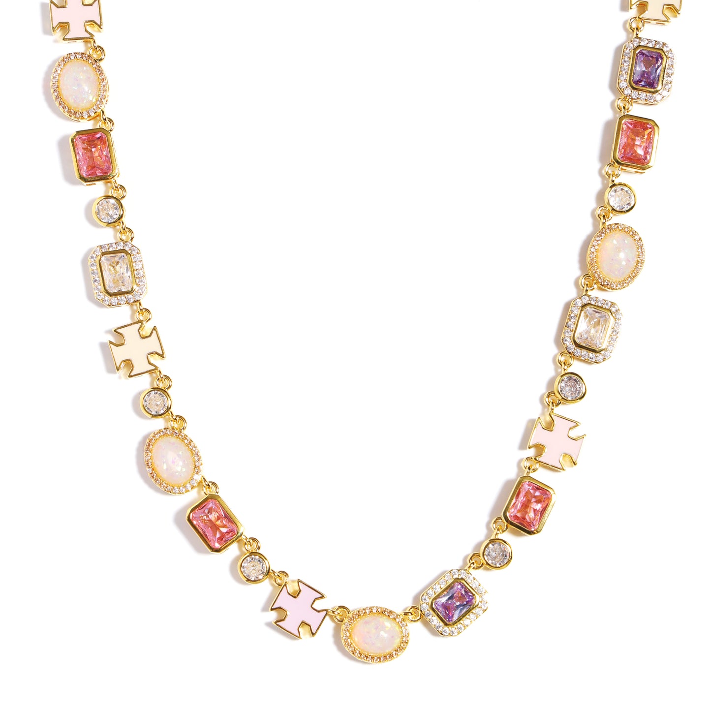 Mystic Pink & Purple Color Sapphire Gemstone Bracelet