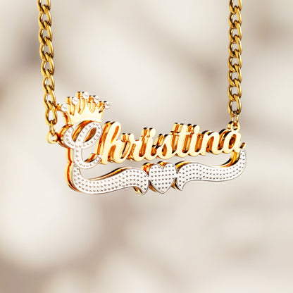 Customizable 18K Gold Nameplate Necklace