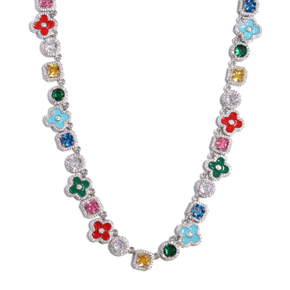 Mosaic Garden Gemstone Set ( Necklace＆ Bracelet)