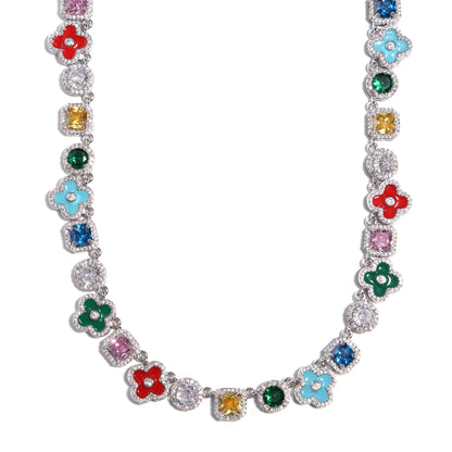 Mosaic Garden Gemstone Set ( Necklace＆ Bracelet)
