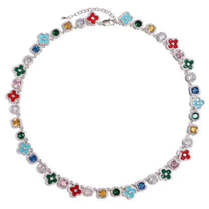 Mosaic Garden Gemstone Set ( Necklace＆ Bracelet)