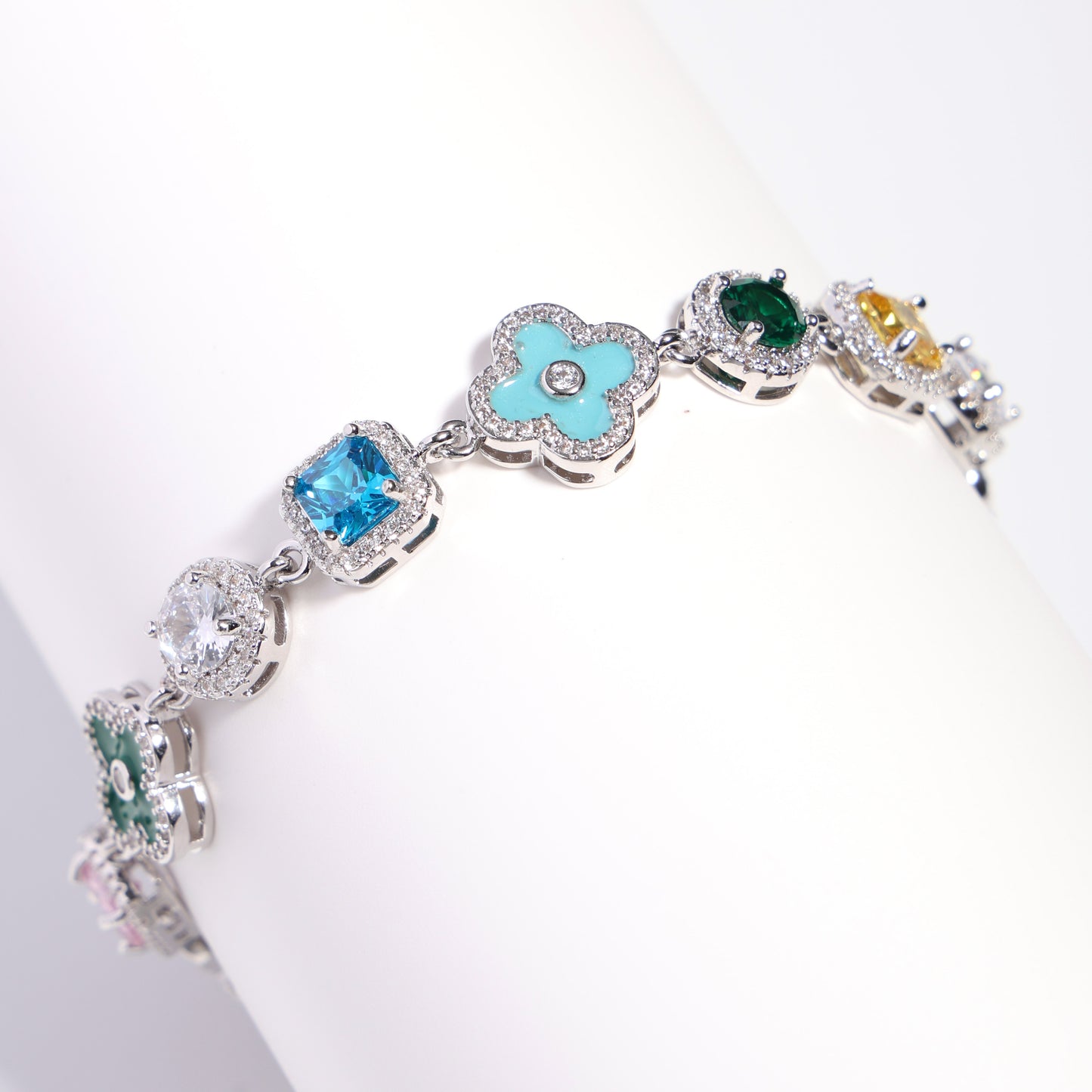 Mosaic Garden Gemstone Set ( Necklace＆ Bracelet)