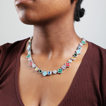 Mosaic Garden Gemstone Set ( Necklace＆ Bracelet)