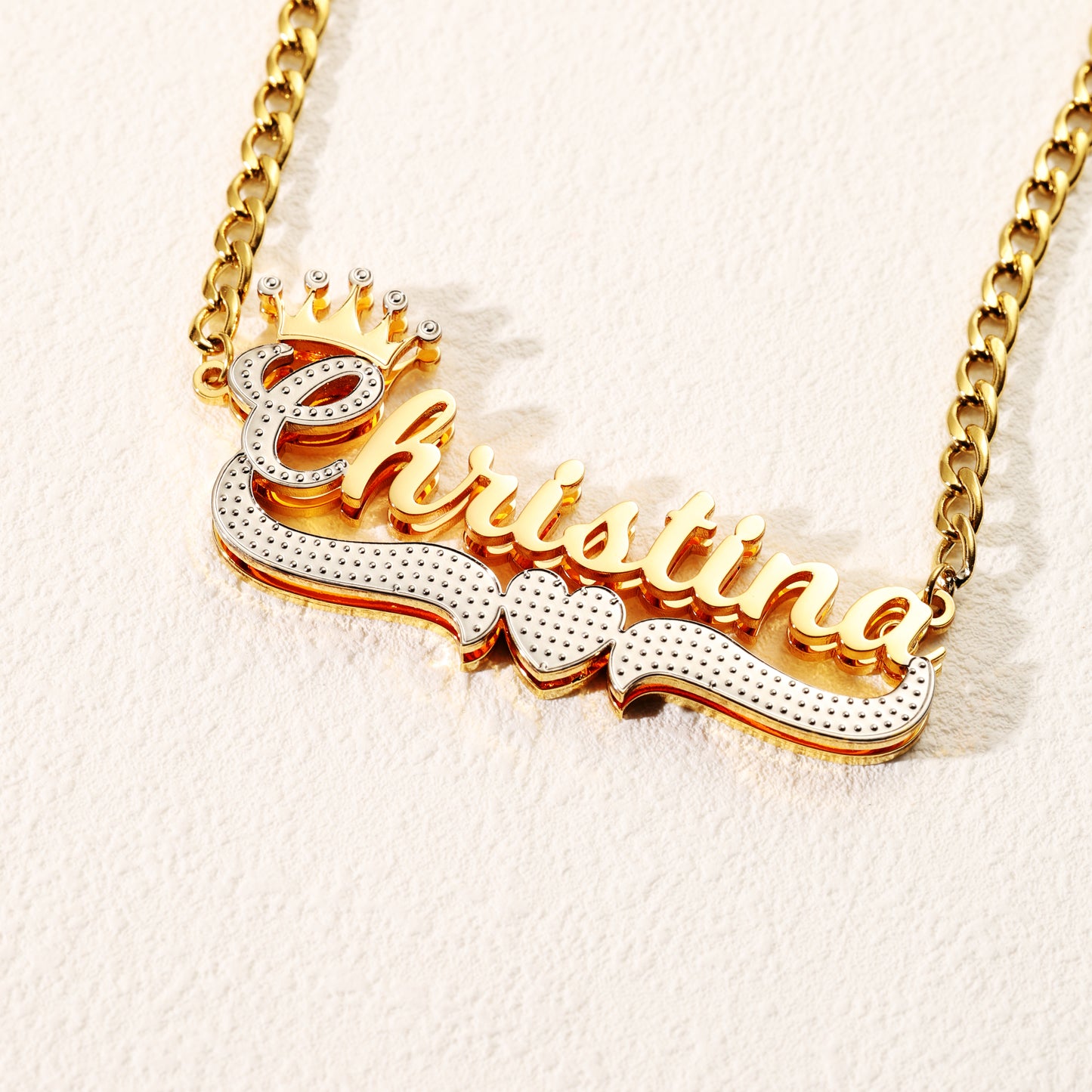 Customizable 18K Gold Nameplate Necklace