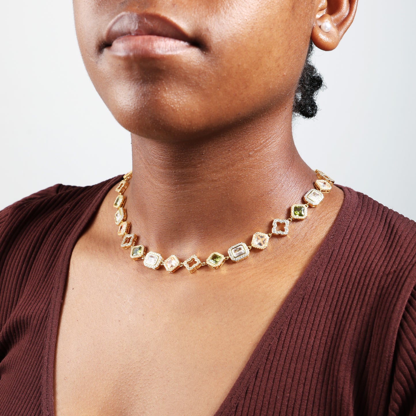 Fresh Harmony Gemstone Necklace Set