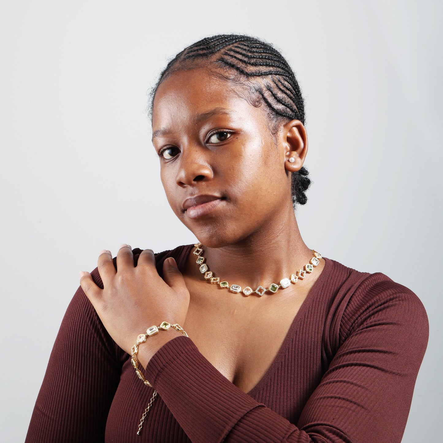 Fresh Harmony Gemstone Necklace Set