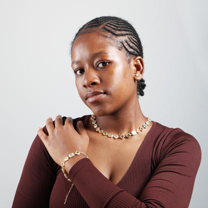 Fresh Harmony Gemstone Necklace Set