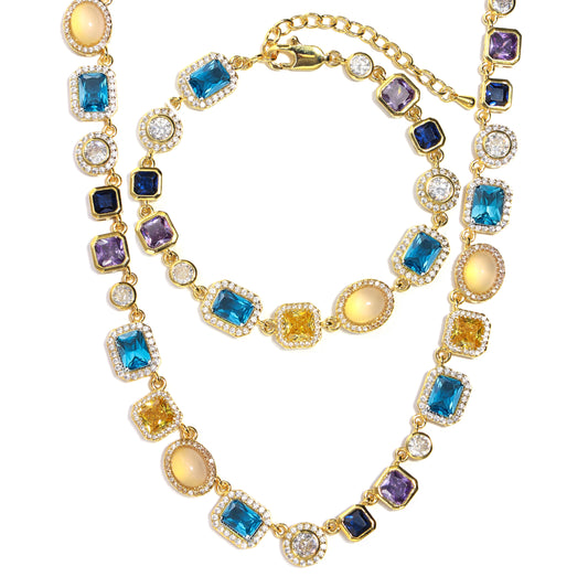 Sapphire Skies and Golden Sunbeams Gemstone Set