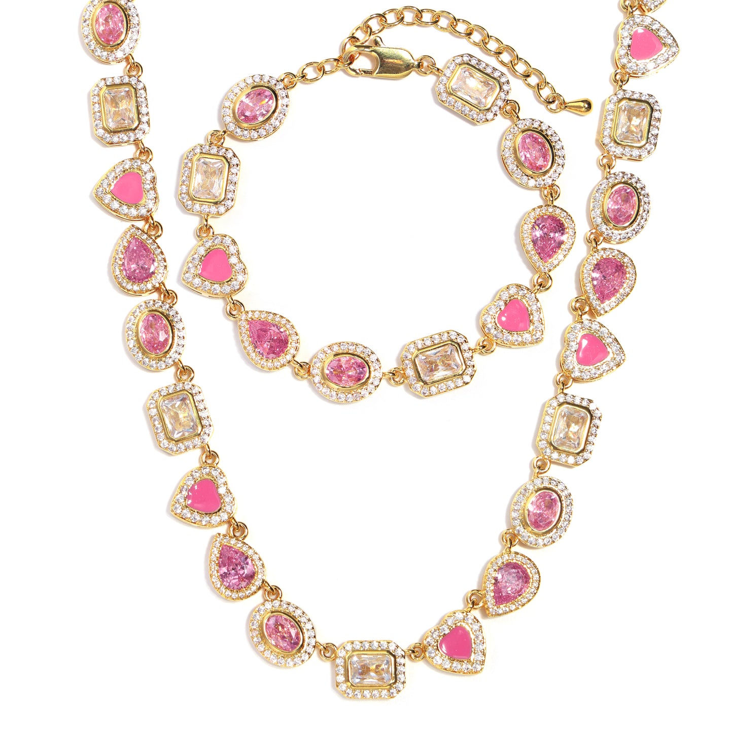 Sakura Dream Pink Gemstone Necklace