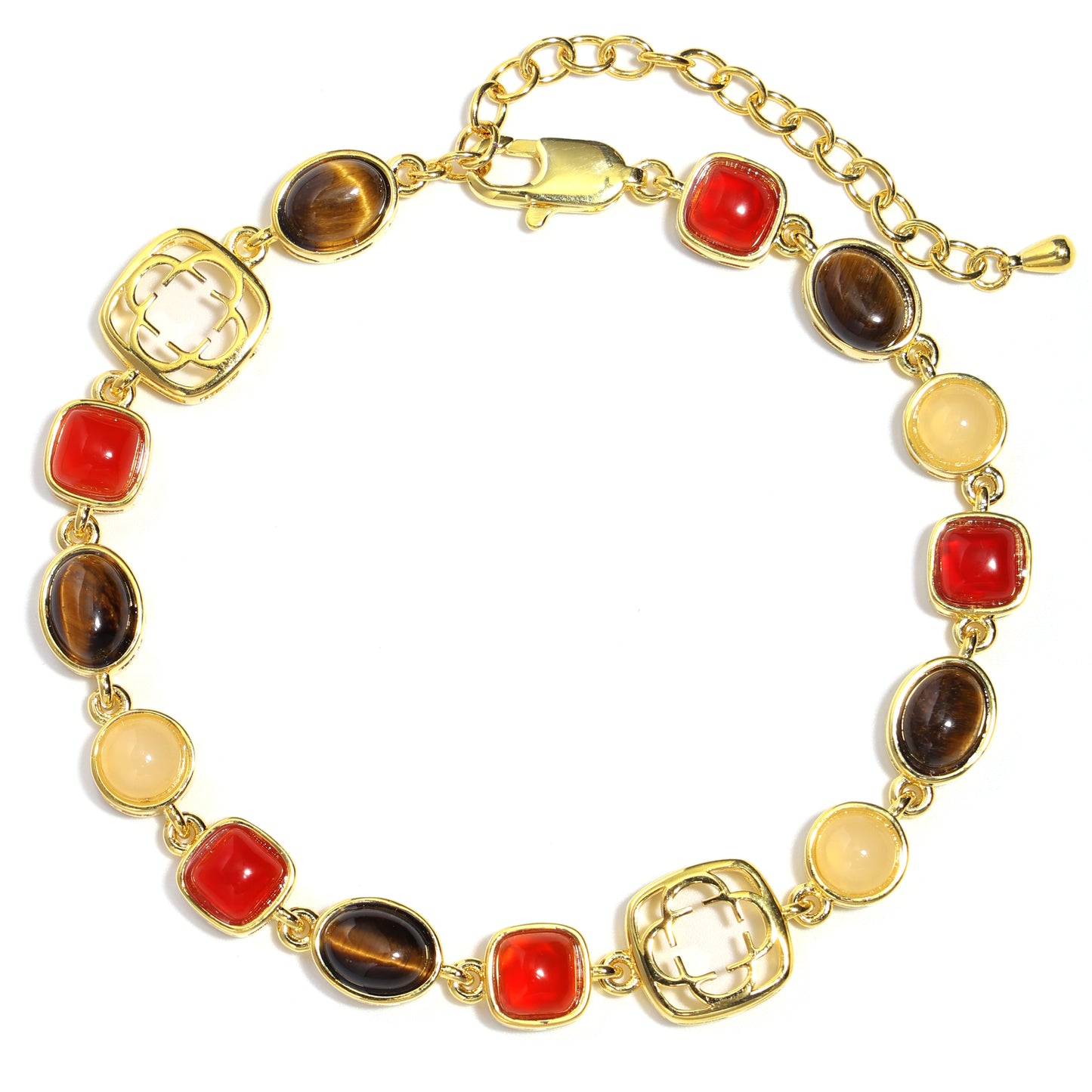 Red Crystal Gemstone Set(Gemstone Necklace ＆ Bracelet)