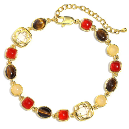 Red Crystal Gemstone Set(Gemstone Necklace ＆ Bracelet)