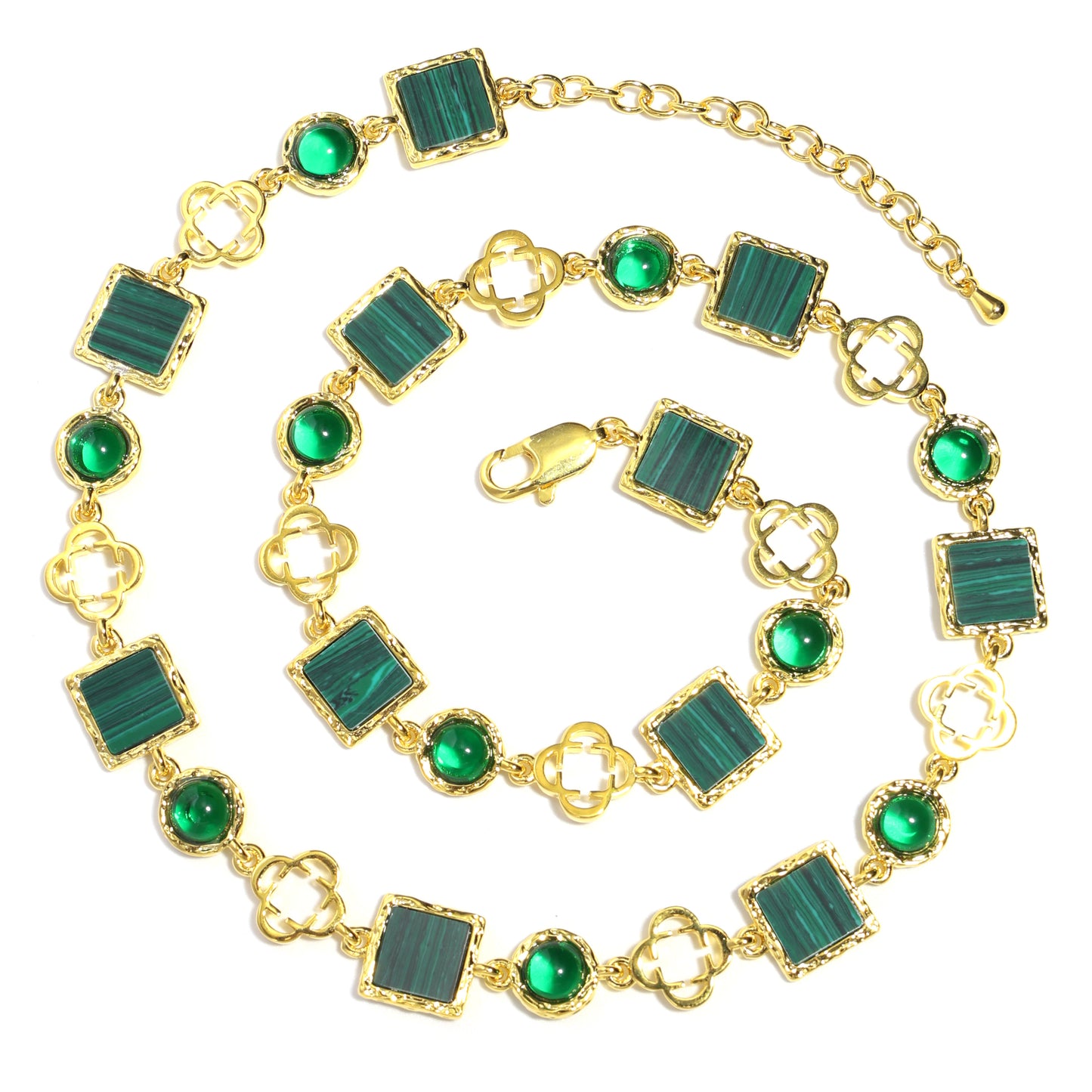 Green Quartz Gemstone Set(Gemstone Necklace ＆ Bracelet)