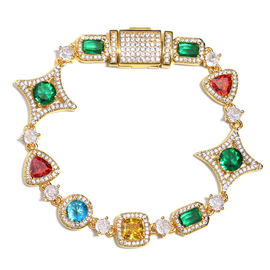Ice Out Multi-color Diamonds Bracelet