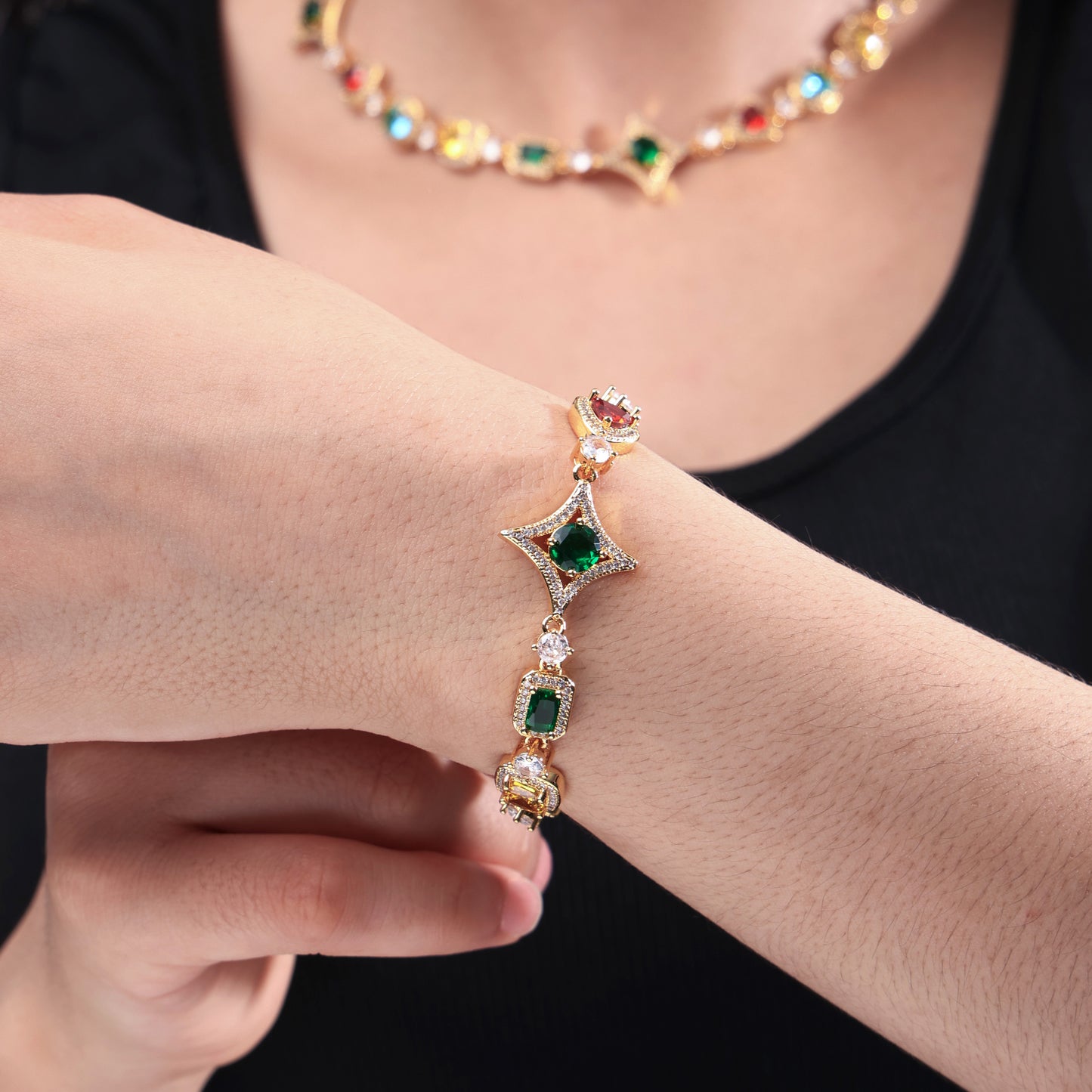 Ice Out Multi-color Diamonds Bracelet