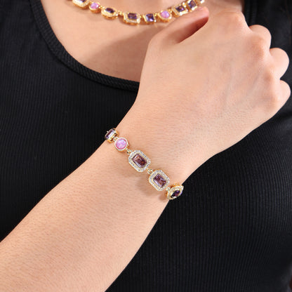Lunar Purple Gemstone Necklace Set