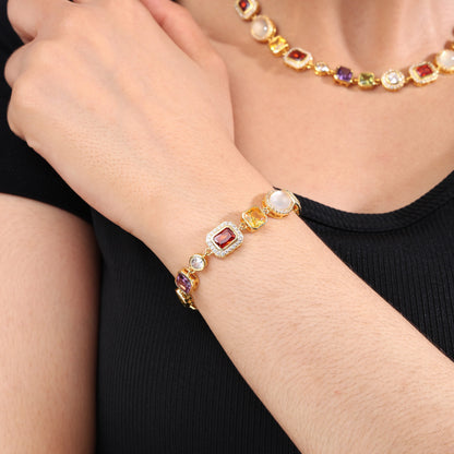 Beautiful Gemstone Set(Gemstone Necklace ＆ Bracelet)