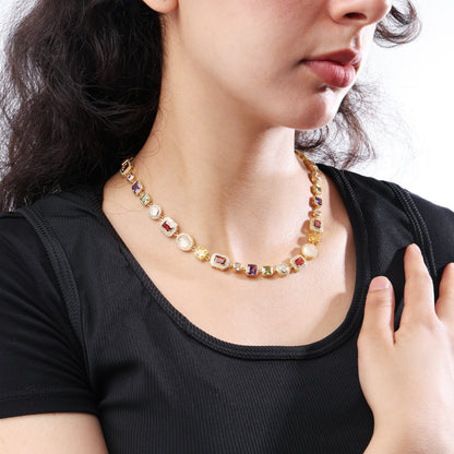 Beautiful Gemstone Set(Gemstone Necklace ＆ Bracelet)