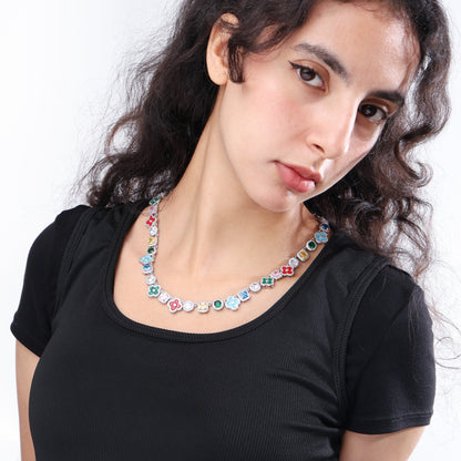 Mosaic Garden Gemstone Set ( Necklace＆ Bracelet)