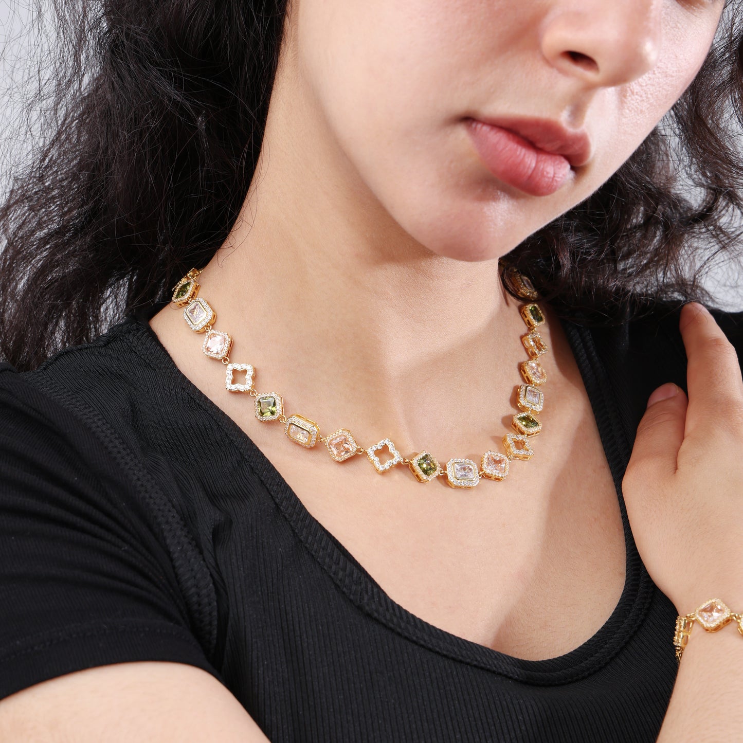 Fresh Harmony Gemstone Necklace Set